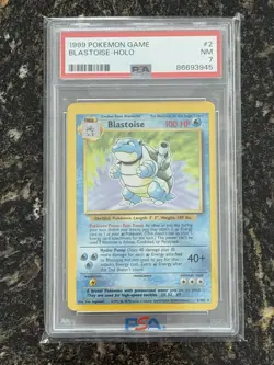 Pokemon Blastoise Holo PSA 7 #2 1999 - Image 1