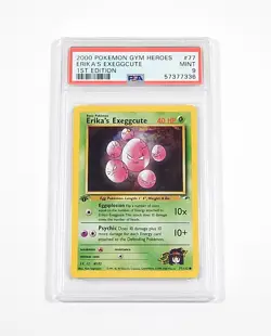 2000 Pokemon Gym Heroes Erika's Exeggcute 1st Edition 77/132 PSA 9 - Image 1