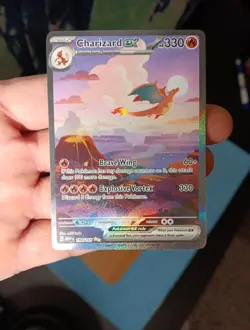 Pokemon TCG Charizard EX 199/165 Scarlet & Violet 151 Special Illustration Rare - Image 3