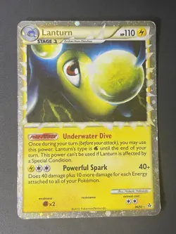 Pokemon - Lanturn Prime 86/95 Unleashed Holo Card - HP - Image 2