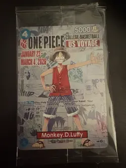 One Piece Basketball Card Bandai Namco US VOYAGE Deck Monkey D. Luffy Promo - Image 1