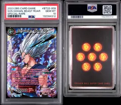 Dragon Ball Super Card Game BT22-009 SPR Son Gohan, Beast Roar PSA 10 #BT22-009 - Image 3