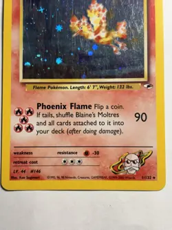Blaine's Moltres Holo Gym Heroes 001/132 LP Pokemon Card - Image 2