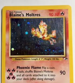 Blaine's Moltres Holo Gym Heroes 001/132 LP Pokemon Card - Image 3