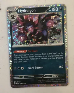 2025 McDonald’s Pokemon Dragon Discovery Hydreigon Promo Card Holo 010/015 - Image 1