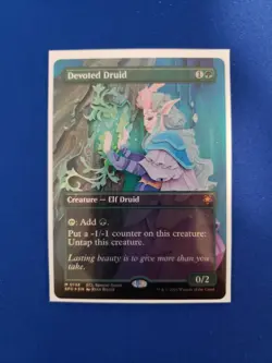 MTG Devoted Druid Borderless Special Guests Foil Card NM - Image 1