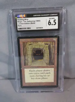 HOWLING MINE Limited Ed. BETA Rare 1993 MTG Magic Card Graded CGC 6.5 Ex/NM+ - Image 1