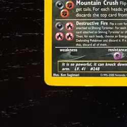 Pokemon Shining Tyranitar Holo Rare 113/105 Neo Destiny LP Excellent Condition - Image 5