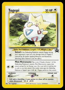 Togepi 30 WOTC Black Star Promo Pokemon Card - Image 1