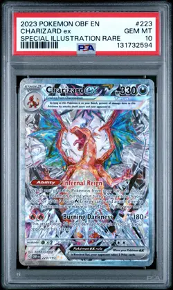 Pokemon Scarlet & Violet Obsidian Flames Charizard EX #223/197 2023 PSA 10 - Image 1