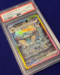 PSA 10 Vaporeon ex #149 Prismatic Evolutions 2025 Pokemon GEM MINT - Image 2