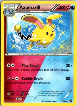 Azumarill 77/114 XY - Steam Siege Regular LP Pokemon TCG - Image 1