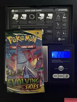 22.12g (Heavy) Evolving Skies Pokemon Booster Pack - Sealed - Image 1