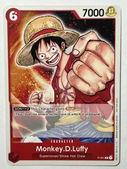 Monkey.D.Luffy (Promotion Pack 2022) P-001 One Piece Promotion Cards Pre Errata - Image 1