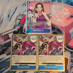 Boa Hancock OP01-078 SR & 2 x Perfume Femur OP07-057 R One Piece Mint Foils - Image 1