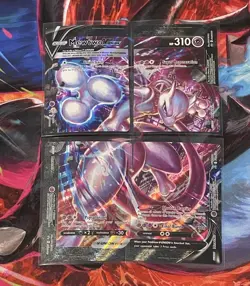 Mewtwo V-UNION [Set of 4] SWSH #’s 159/160/161/162 (All 4) Promo Cards - Image 1