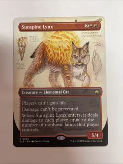 Sunspine Lynx (Borderless) Bloomburrow#292 Rare - Image 1
