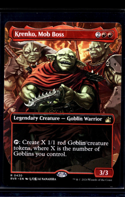 MTG Magic the Gathering Ravnica Remastered Anime Borderless Krenko Mob Boss - Image 1