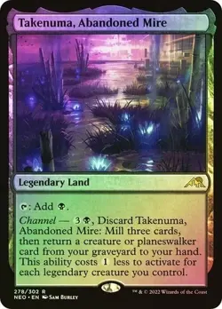 MTG Takenuma, Abandoned Mire (278s/155) Kamigawa Neon Dynasty FOIL - Image 1