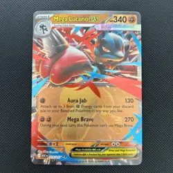 Mega Lucario Ex 113/217 Ascended Heroes Pokemon Card NM Pack fresh - Image 2