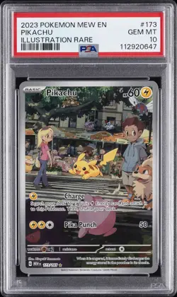 2023 POKEMON MEW EN-151 ILLUSTRATION RARE #173 PIKACHU PSA 10 - Image 1