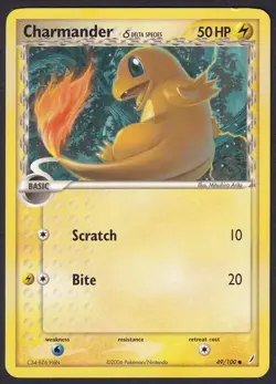 Pokemon Charmander 49/100 Common EX Crystal Guardians - Image 1