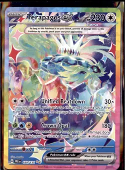 Pokemon Terapagos Ex 169/131 Prismatic Evolutions Double Rare Full Art Holo NM - Image 1