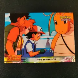 1999 TOPPS POKEMON THE MOVIE EDITION The Invitation #13 Mewtwo Strikes Back - Image 3