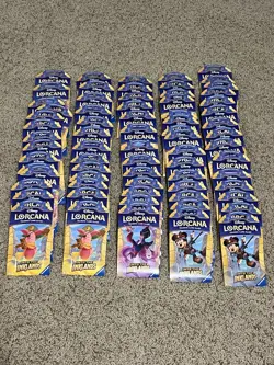 Disney Lorcana TCG - Into the Inklands Sleeved Booster Packs - Lot Of 70 - Image 1