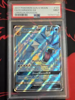 Pokemon Card Gyarados Gx 101/111 Crimson Invasion Pokemon PSA 9 Fresh One Owner - Image 1