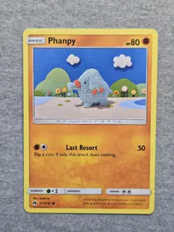 Phanpy 111/214 Common SM - Lost Thunder Pokemon Card - Image 1