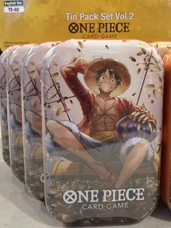 One Piece Card Game Tin Pack Set Vol.2 [TS-02] Display Box of 12 English No Top - Image 3