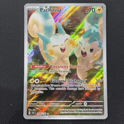 Pokemon TCG Card Pachirisu 208/198 Scarlet & Violet Base Illustration Rare - NM - Image 1