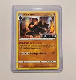 Pokemon Card Coalossal SWSH024 Black Star Promo STAMPED Rebel Clash Mint - Image 1