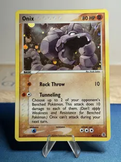 Onix 42/112 Ex FireRed & LeafGreen Reverse Holo 2004 Stamped Foil Pokemon Card - Image 1