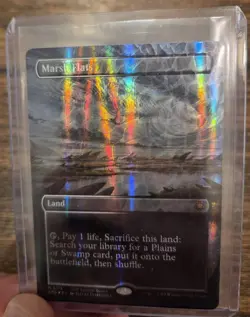 MTG Marsh Flats (Borderless) (Dragonscale Foil) Special Guests Foil - Image 2