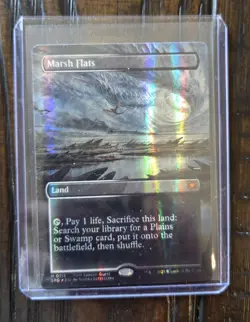 MTG Marsh Flats (Borderless) (Dragonscale Foil) Special Guests Foil - Image 3