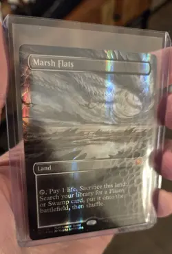 MTG Marsh Flats (Borderless) (Dragonscale Foil) Special Guests Foil - Image 4