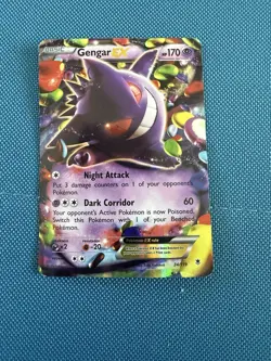 Gengar EX 34/119 – Phantom Forces – Heavily Played – Authentic Pokemon Card - Image 1