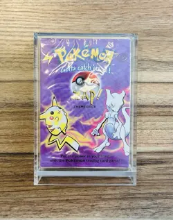 1999 Pokemon Base Set Theme Deck – Zap (Factory Sealed, w/ Acrylic Case) - Image 1