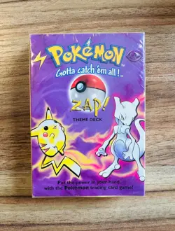1999 Pokemon Base Set Theme Deck – Zap (Factory Sealed, w/ Acrylic Case) - Image 2