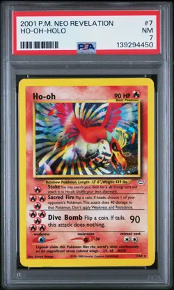 HO-OH Neo Revelation Holo Rare #7 PSA 7 Vintage Pokemon [Nostalgium] - Image 1