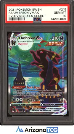 Pokemon 2021 Umbreon VMAX 215/203 Alt Art Evolving Skies GEM MINT PSA 10 - Image 1
