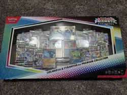 Pokemon Prismatic Evolutions Lucario EX & Tyranitar EX Premium Collection - Image 1