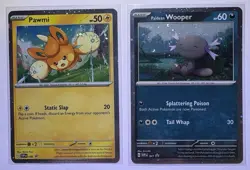 Pawmi #40 & Wooper #41 Rare Cosmos Holo Black Star Promo Pokemon Lot - Image 1