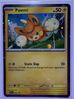 Pawmi #40 & Wooper #41 Rare Cosmos Holo Black Star Promo Pokemon Lot - Image 2