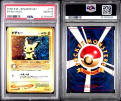 Pichu 172 Holo Pokemon Japanese Neo 2000 P.M. PSA 10 - Image 3