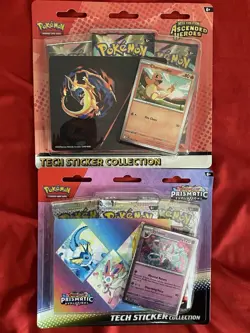 Pokemon Ascended Heroes Prismatic Tech Sticker 3-pack Bundle 📈📈 New SEALED - Image 1