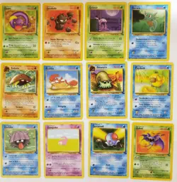 1999 Pokemon Fossil Complete Common Set (12) /62 - Ekans Kabuto + WOTC Vintage - Image 1