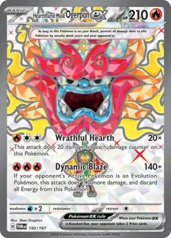 Hearthflame Mask Ogerpon ex (#192/167) - Hol SV - Twilight Masquerade LP Pokemon - Image 1